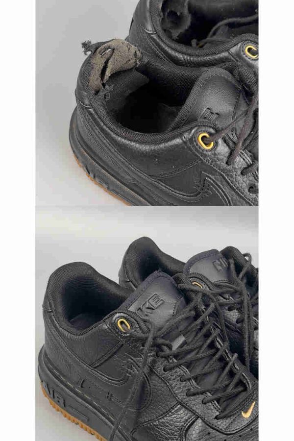 Renowacja sneakersów Nike – szewc Mr.Shoe naprawa przetarcia przy pięcie